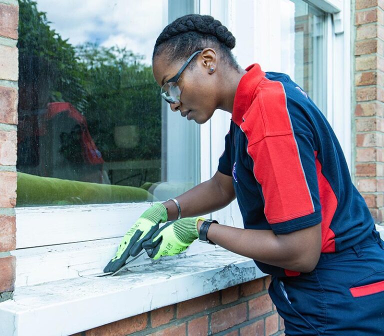 Pimlico carpenter at window