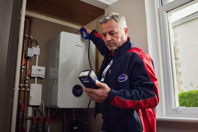 Pimlico Plumber testing boiler